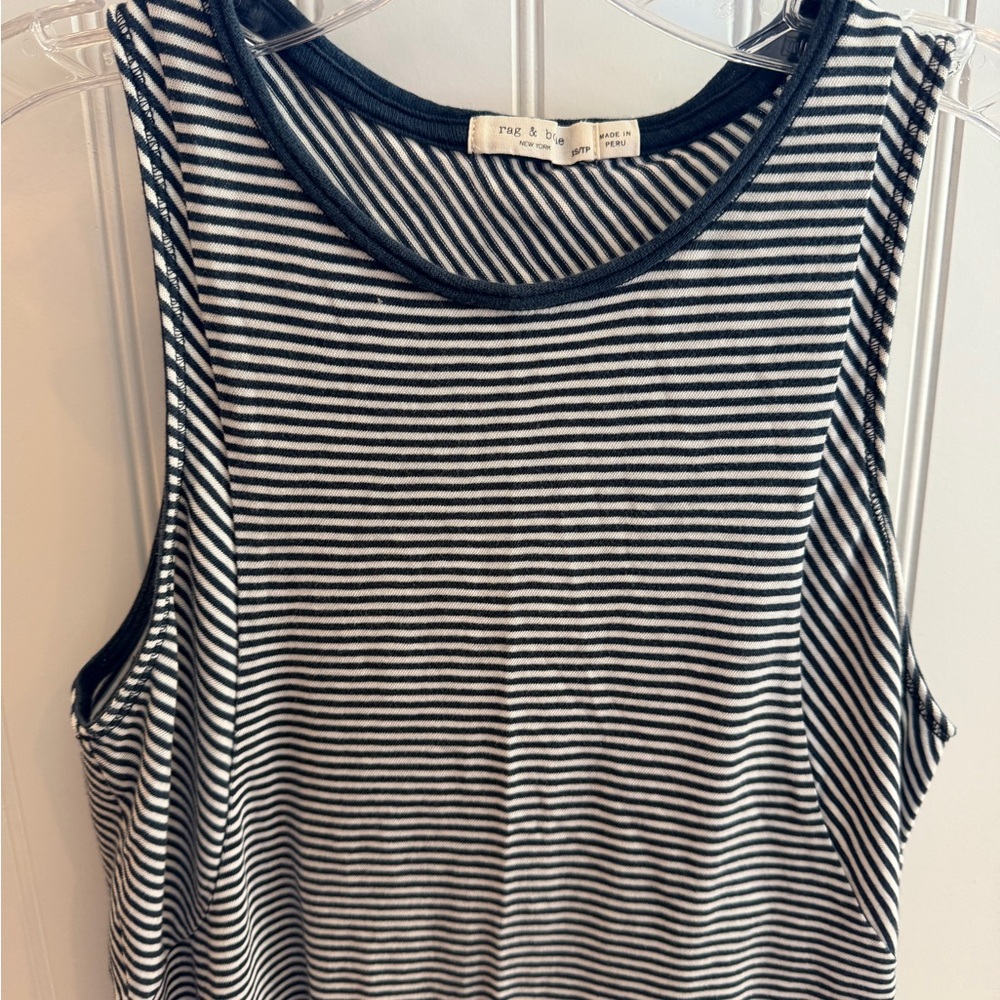 Rag & Bone Navy and White Striped Tank Top XS